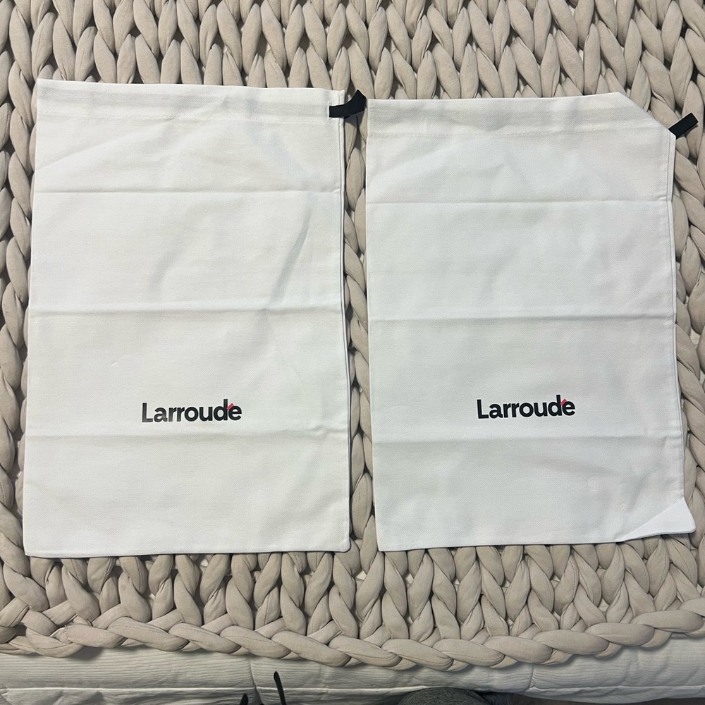 Larroude White Storage Bags